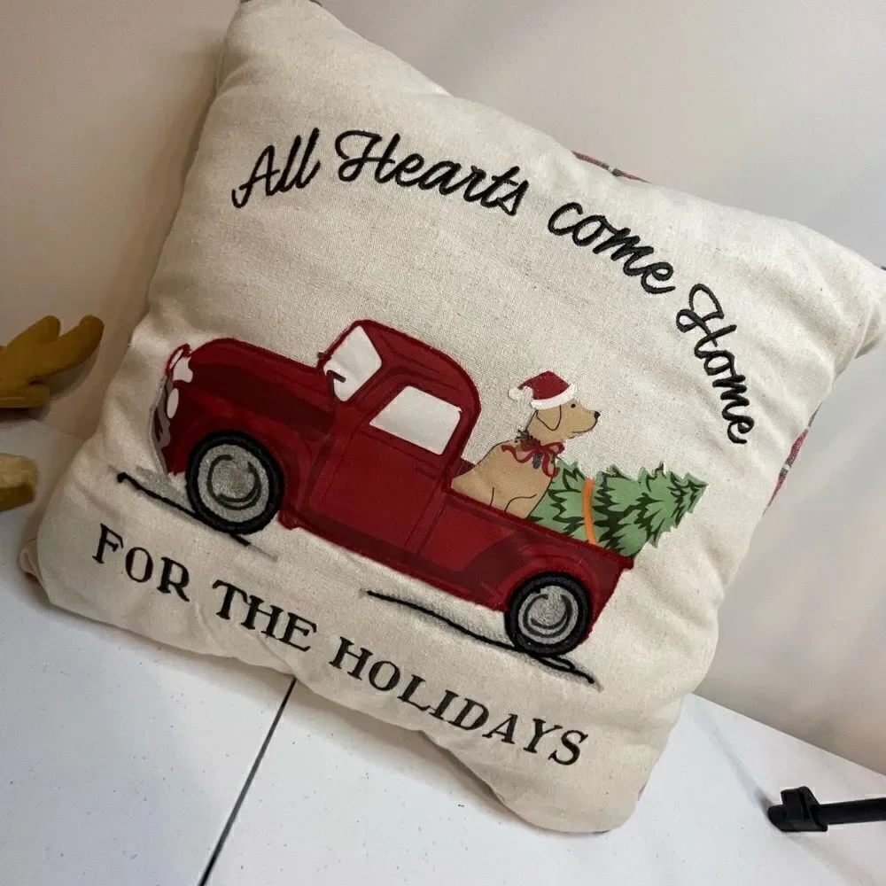 All Hearts come Home For The Holidays pillow